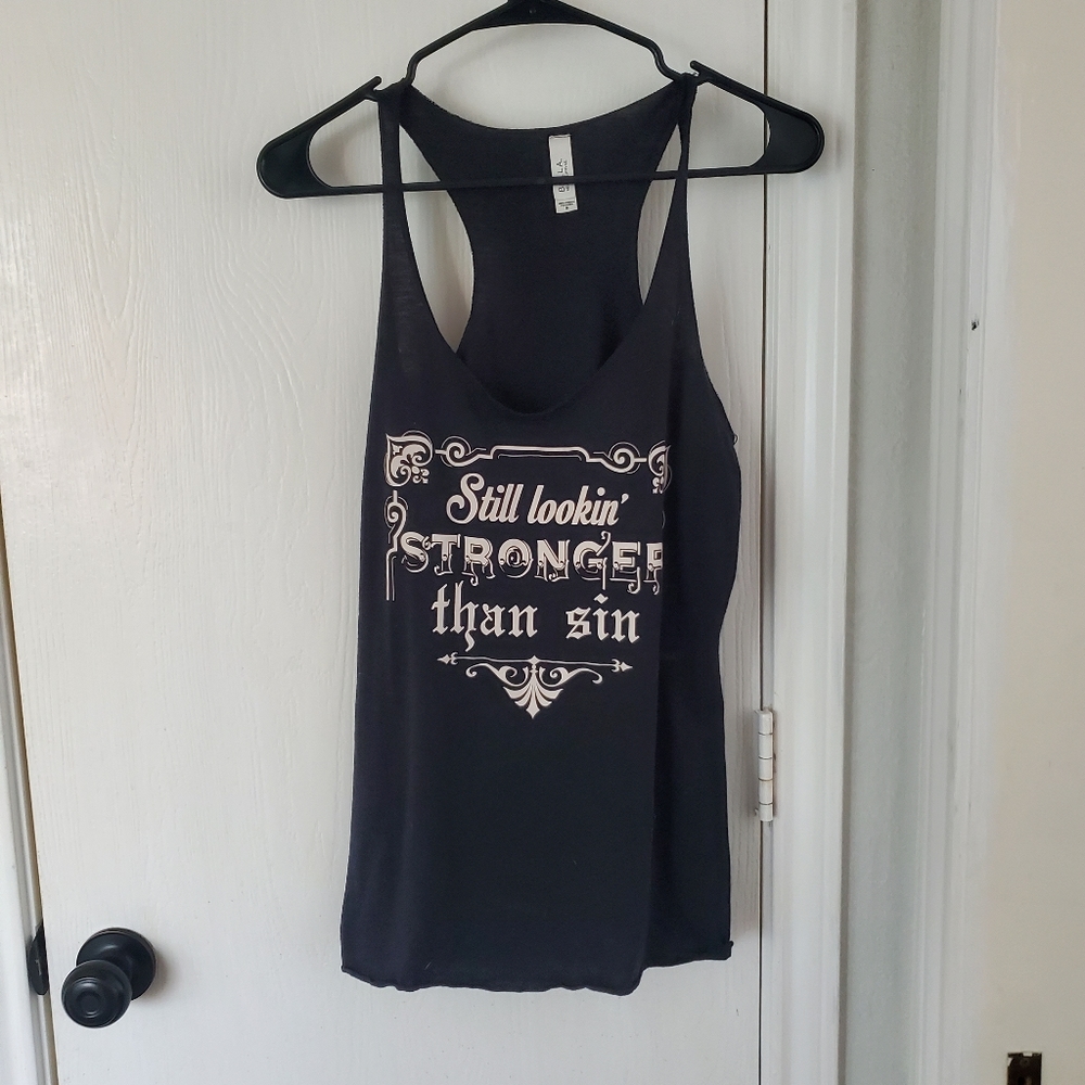 Custom Cody Johnson Lyric Razorback Tank Black Medium